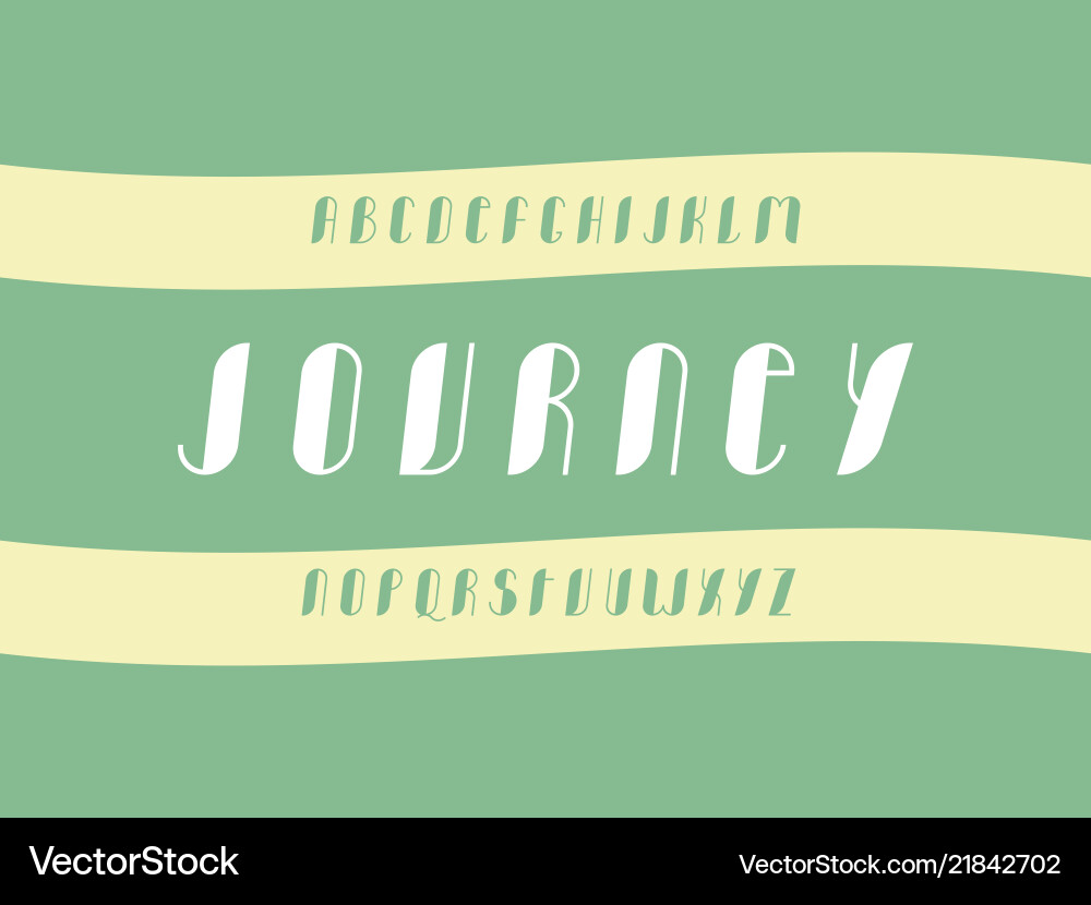 Journey cursive font alphabet vector image