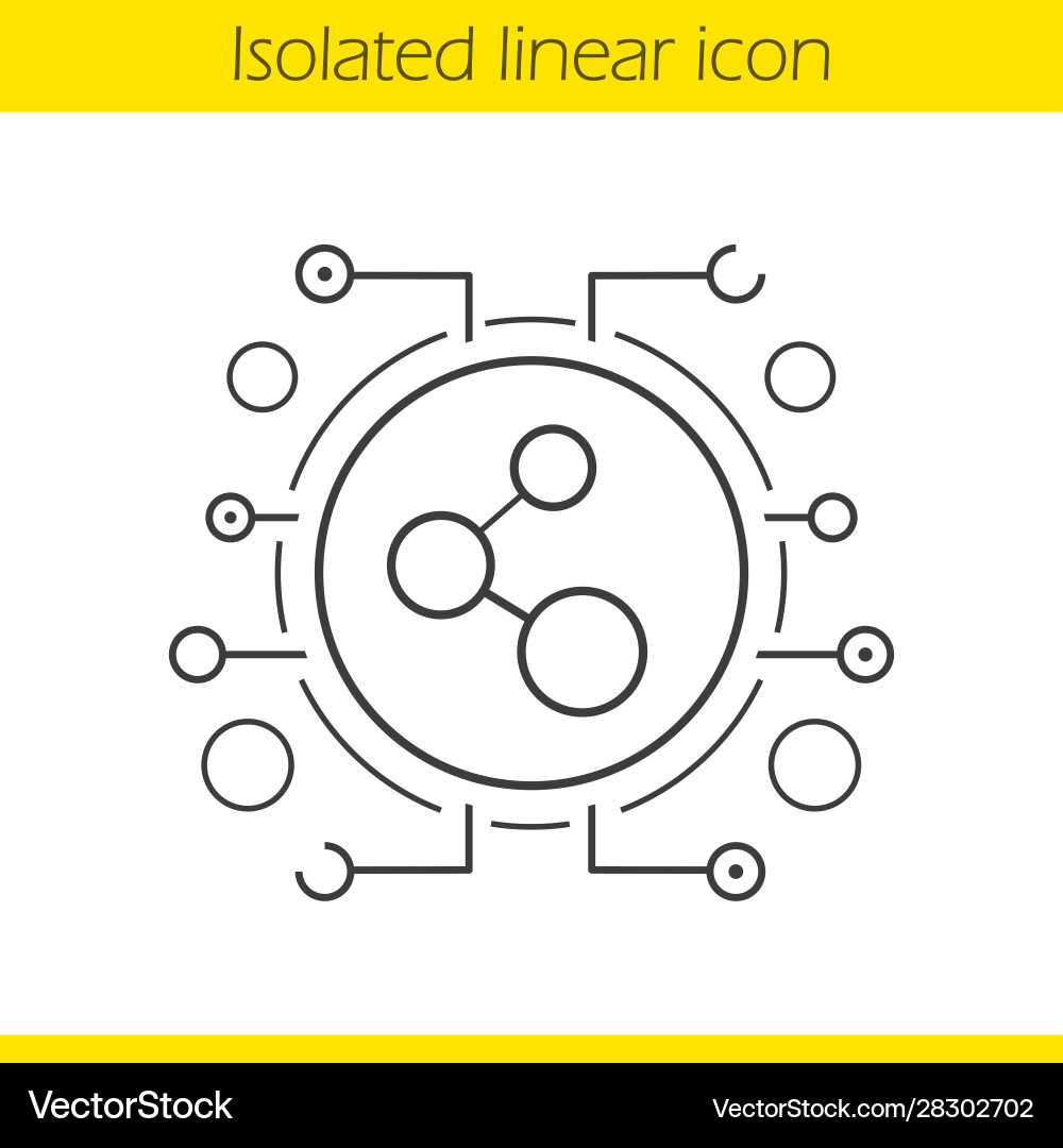 Network connection linear icon Network connection linear icon Vector Image