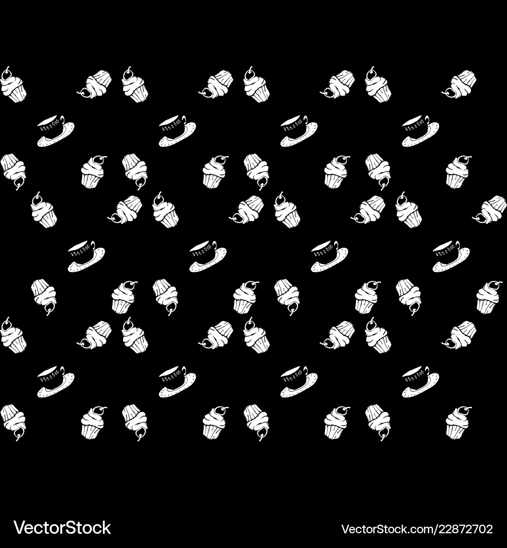 Retro object patterns for making seamless vector image