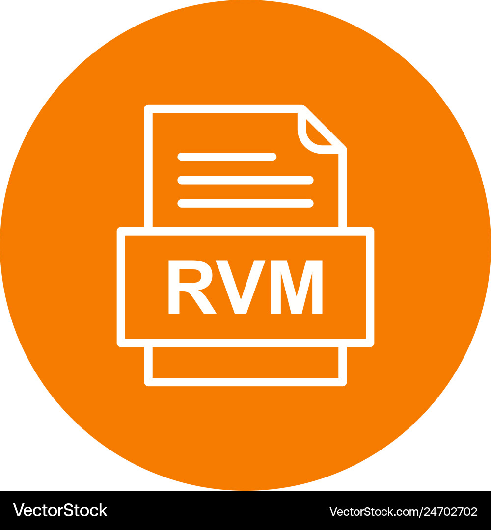 Rvm file document icon vector image