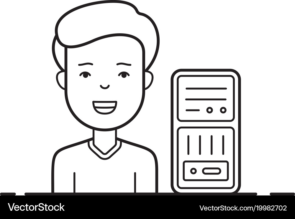 Server hosting support vector image