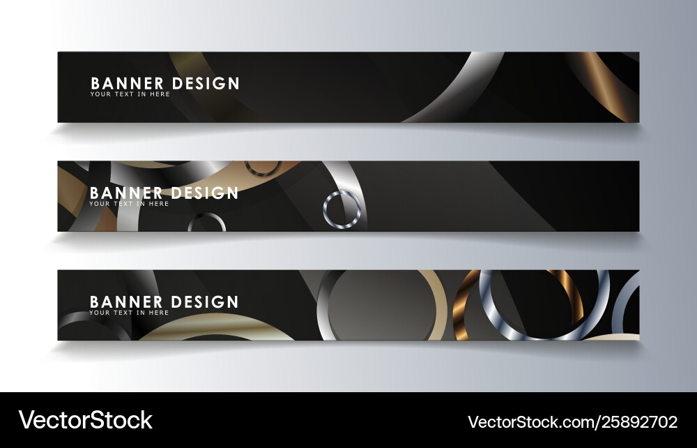 Set rectangular banner with a circle background Set rectangular banner with a circle background vector image