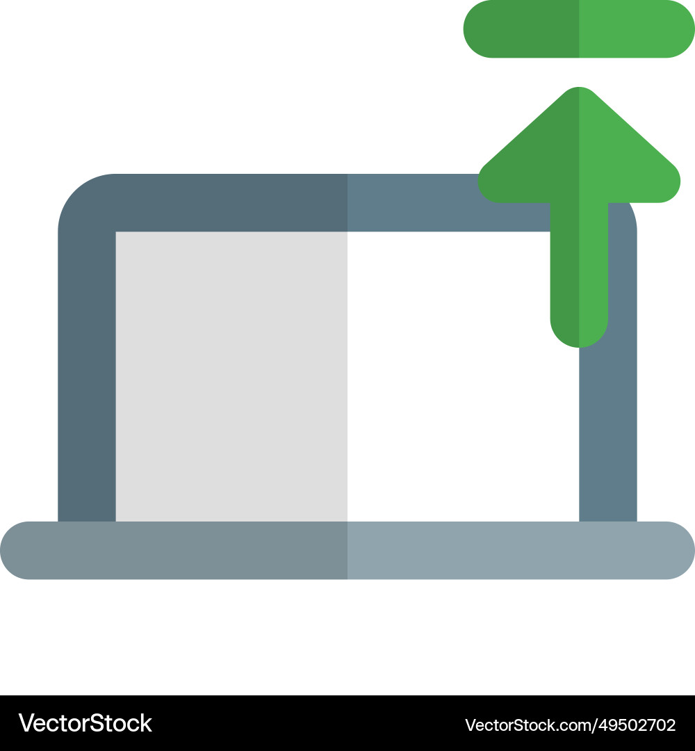 Transferring data to server using a laptop vector image