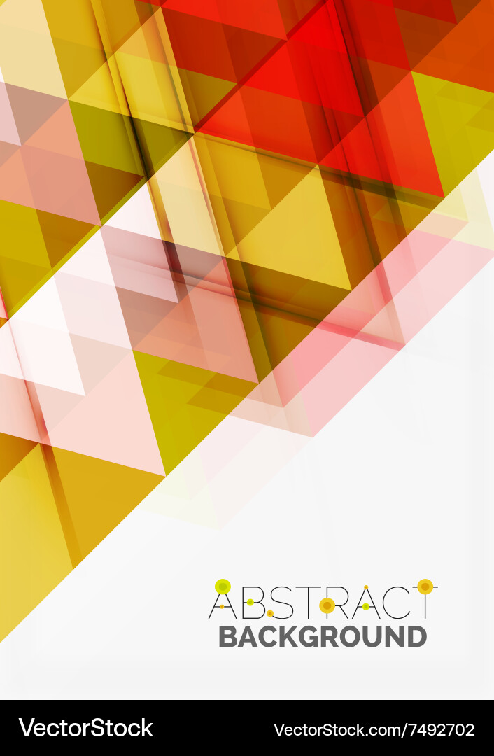Transparent overlapping triangles on white vector image
