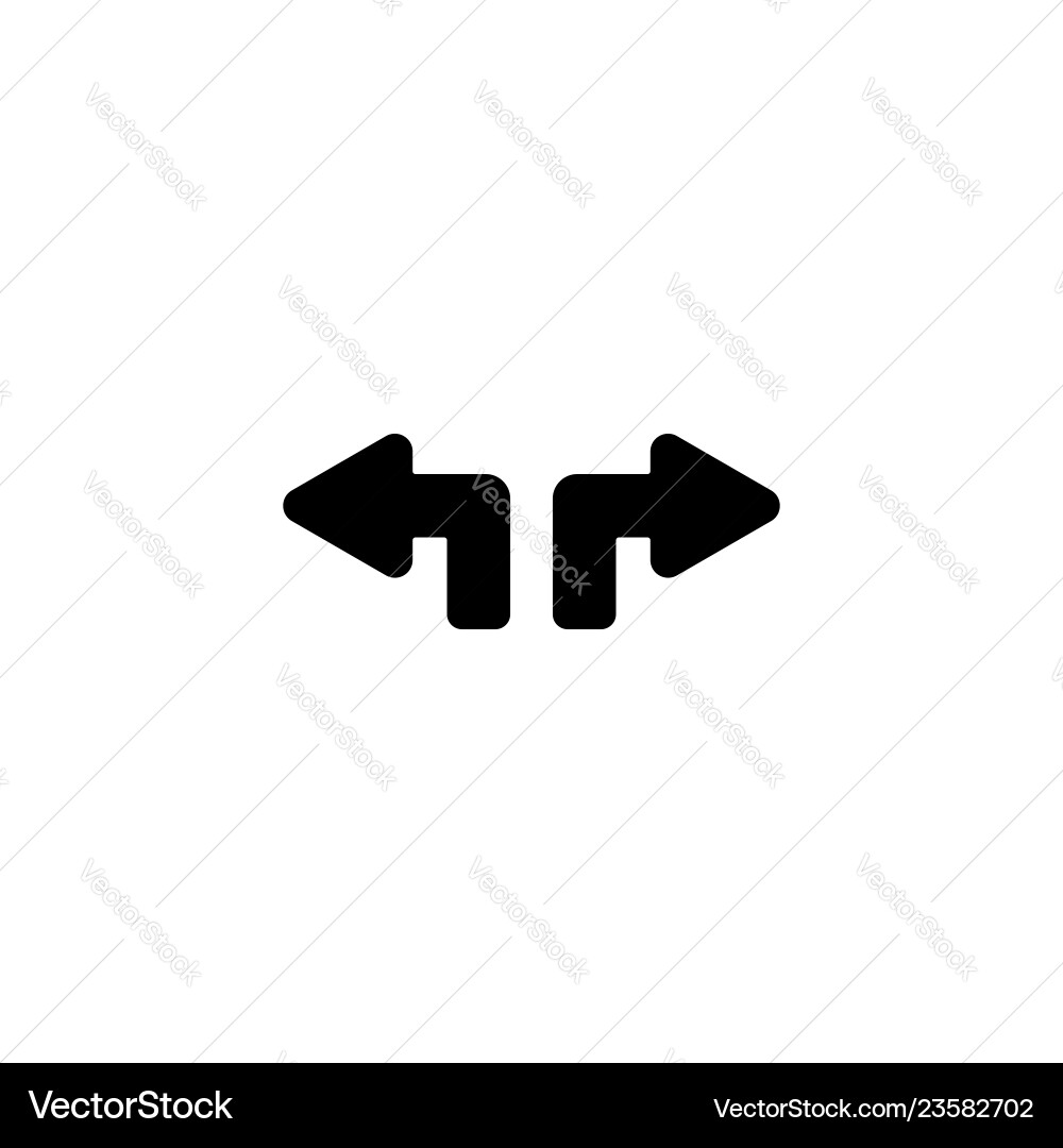 Web line icon arrows up - left and right Web line icon arrows up - left and right vector image