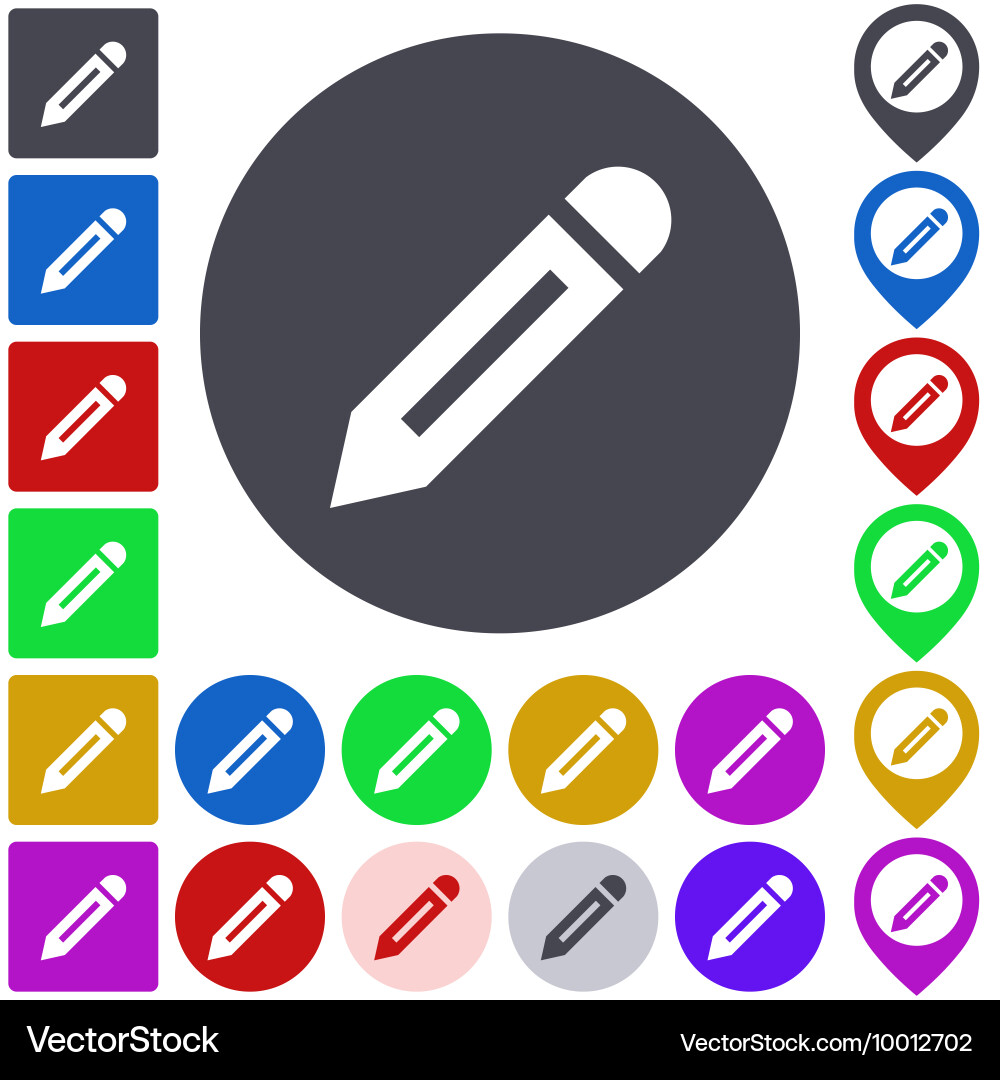 Write icon set vector image