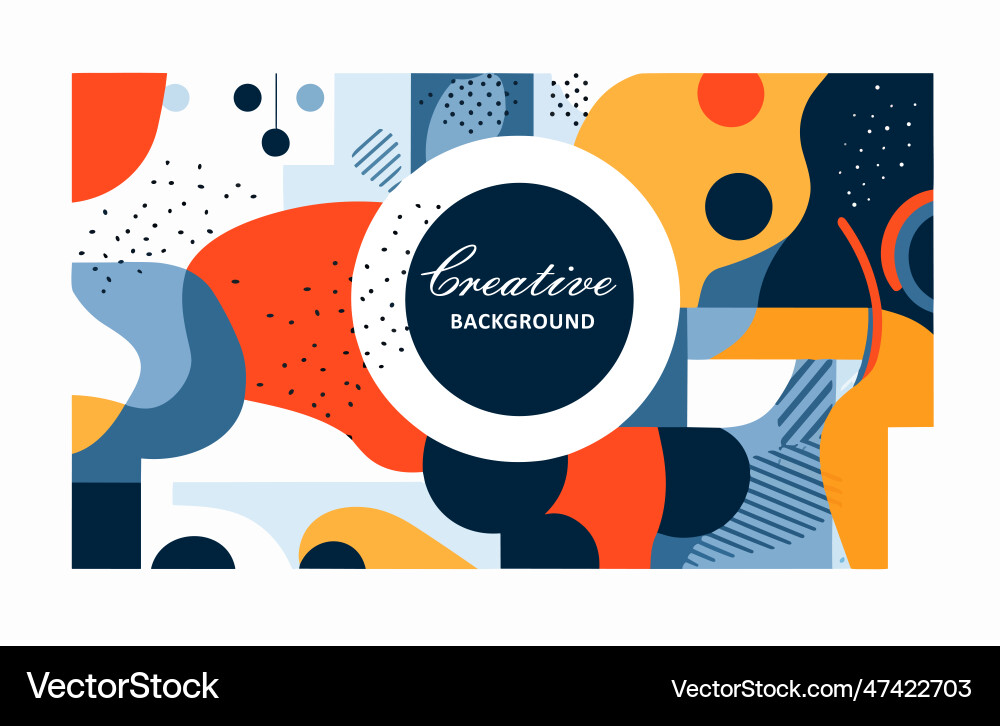 Abstract background with wavy lines and spots Vector Image