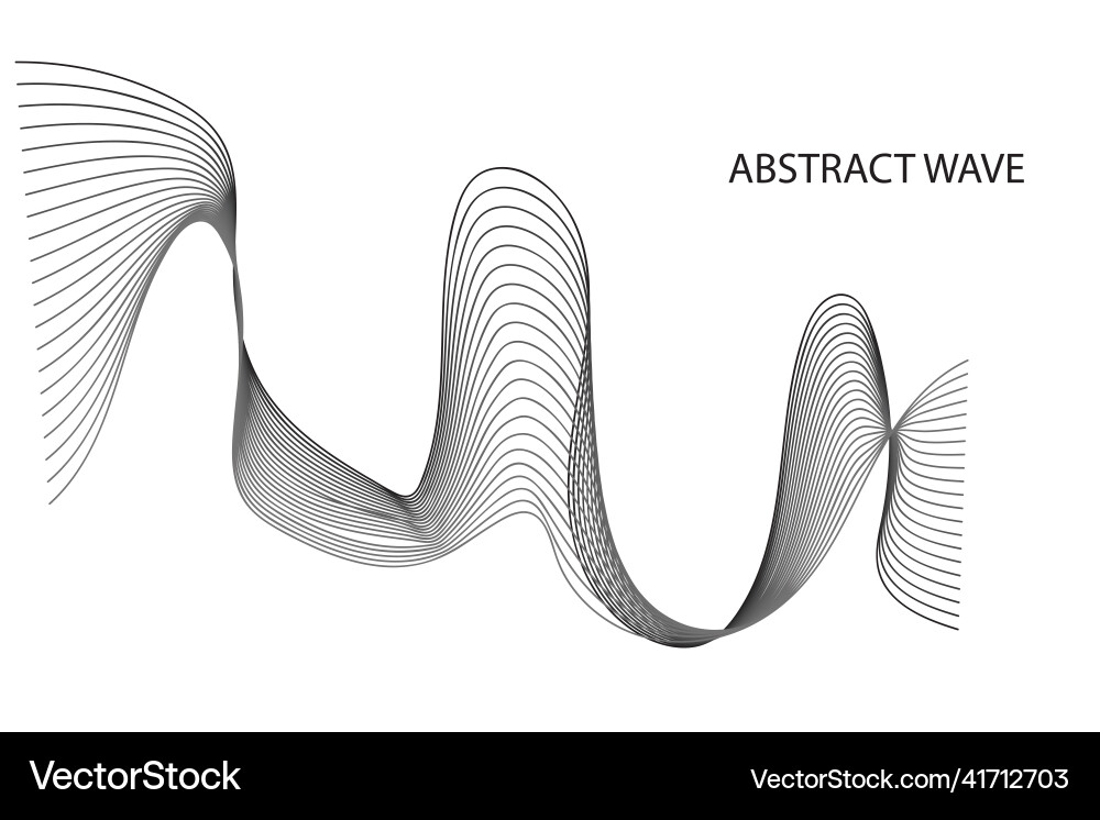 Abstract wave pattern wavy thin line border Abstract wave pattern wavy thin line border Vector Image