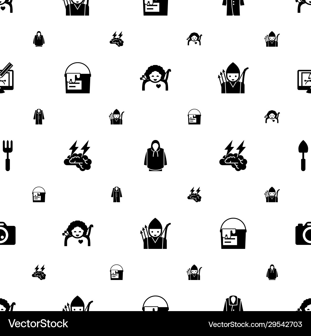 Art icons pattern seamless included editable Art icons pattern seamless included editable vector image