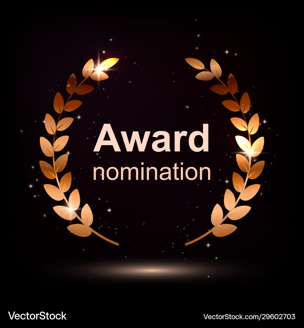 Award element isolation on darck background Vector Image