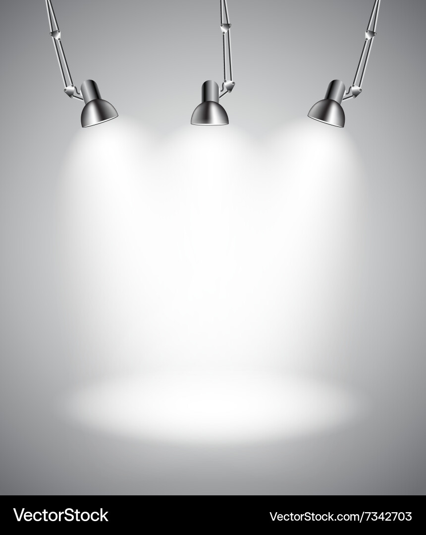 Background with lighting lamp empty space Vector Image