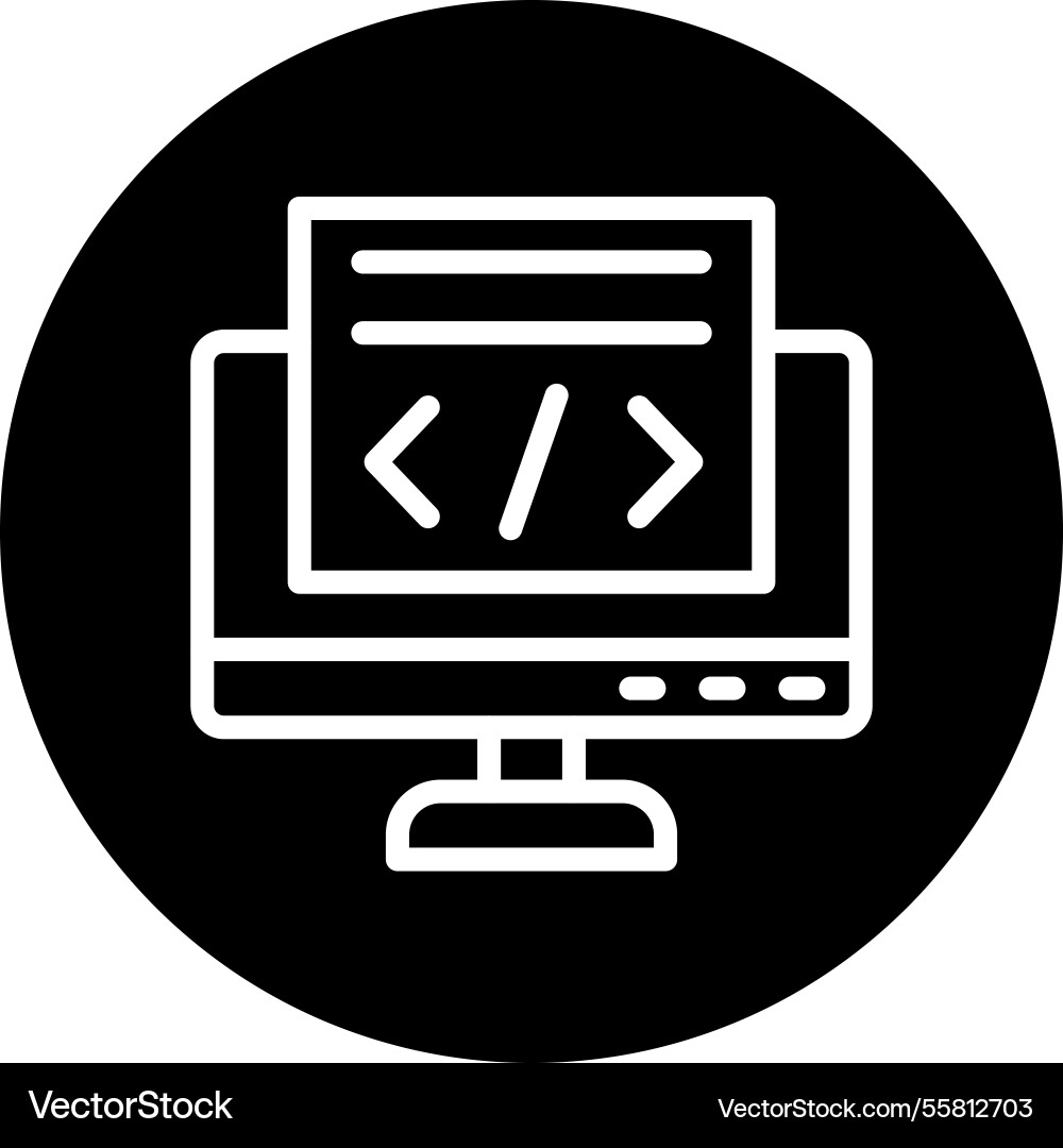 Coding icon design Vector Image