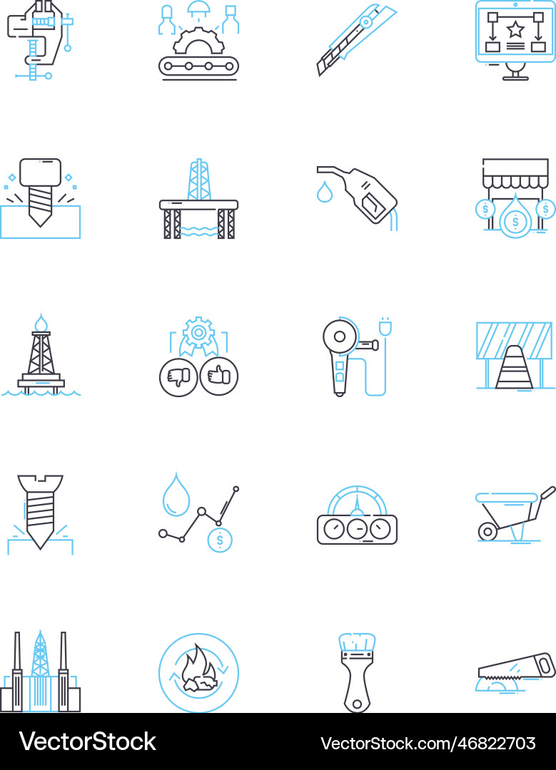 Cognitive computing linear icons set intelligence Cognitive computing linear icons set intelligence vector image