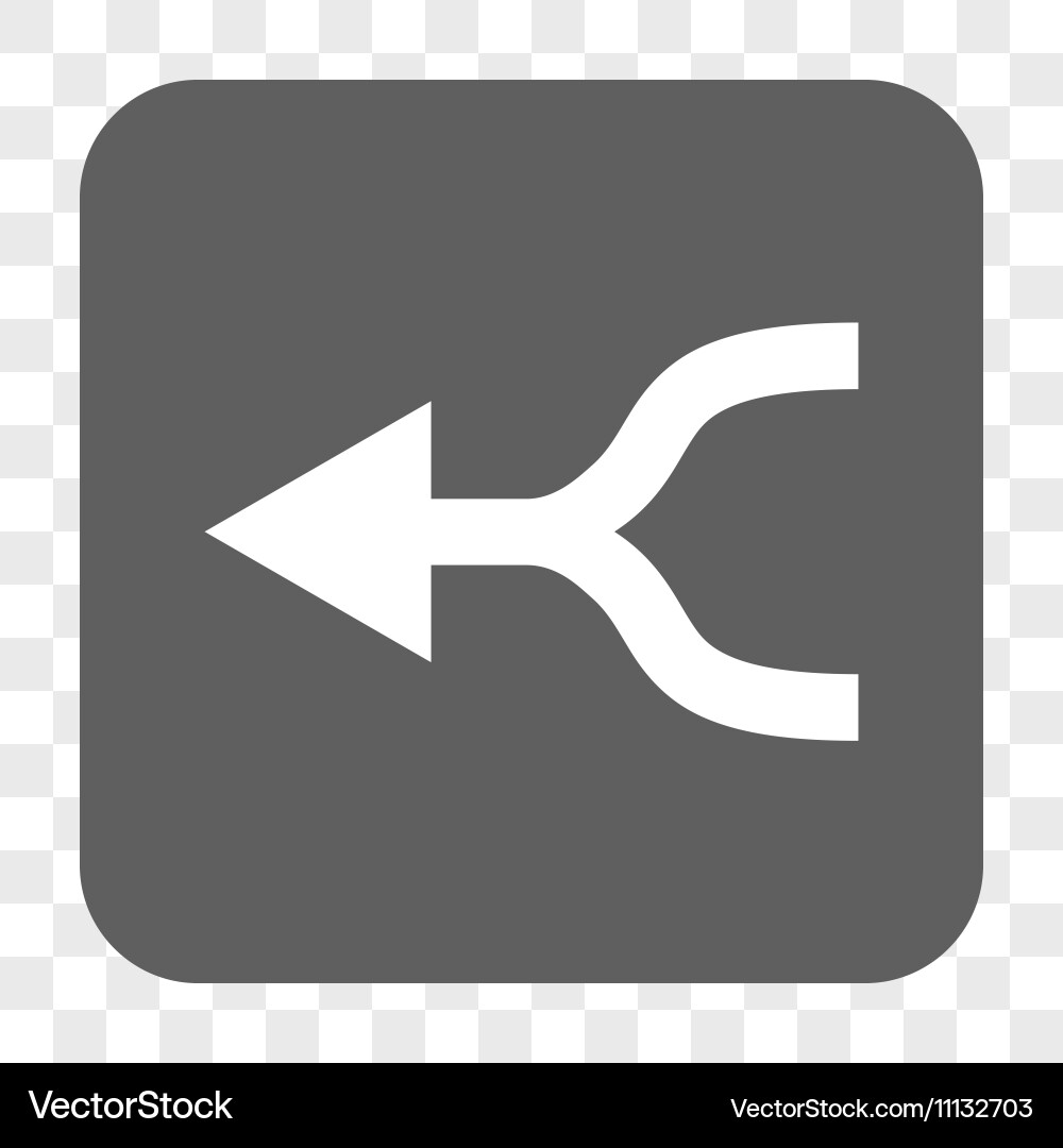 Combine arrow left rounded square button vector image