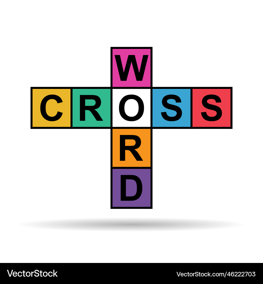 Crossword-Konzept Schatten-Symbol Kreuzwort-Grafik Crossword-Konzept Schatten-Symbol Kreuzwort-Grafik vektorbild
