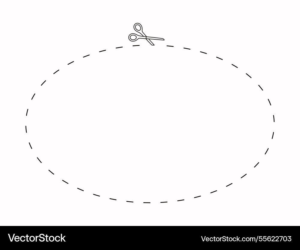 Dash marks in ellipse shape on voucher trim Dash marks in ellipse shape on voucher trim vector image