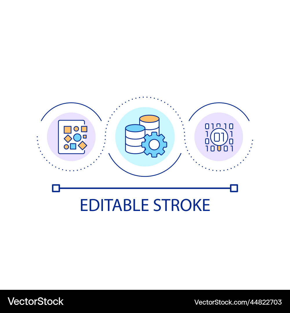 Database management system loop concept icon Database management system loop concept icon vector image