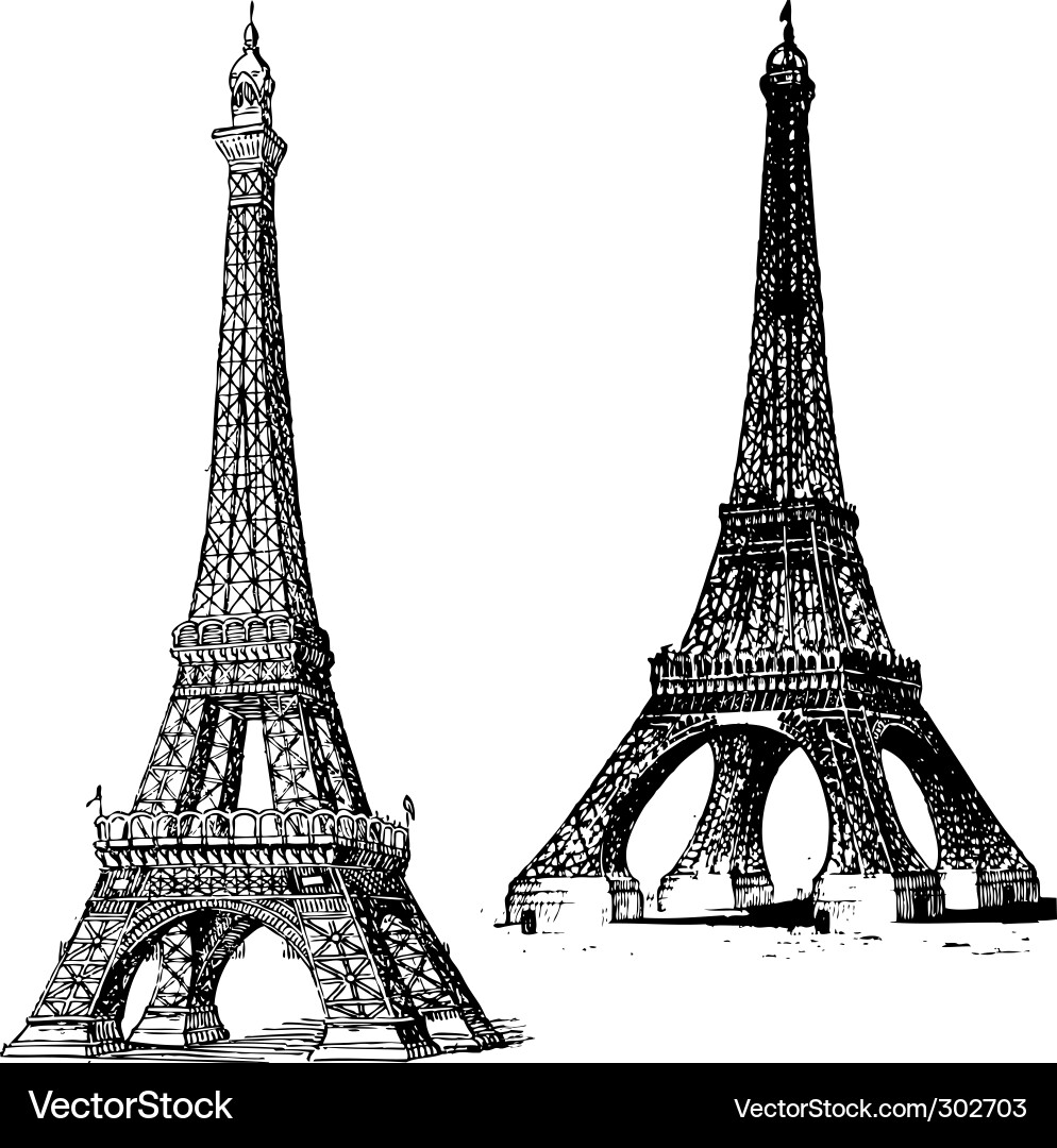 Eiffel Tower Sketch vector image