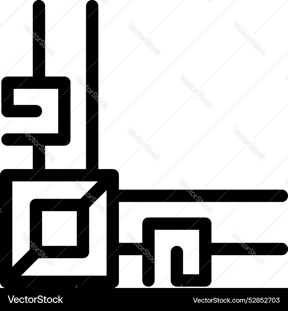 Forklift lifting block with lines for delivery Vector Image