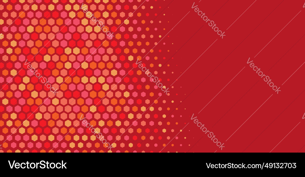 Geometric abstract hexagon multi color background vector image