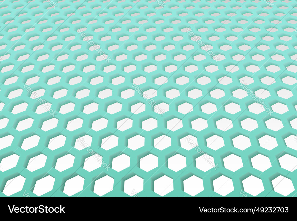 Hexagonal grid in perspective angle view abstract Hexagonal grid in perspective angle view abstract vector image