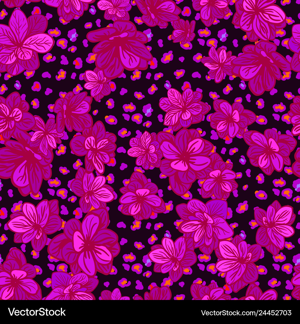 Leopard Flower Pattern vector image