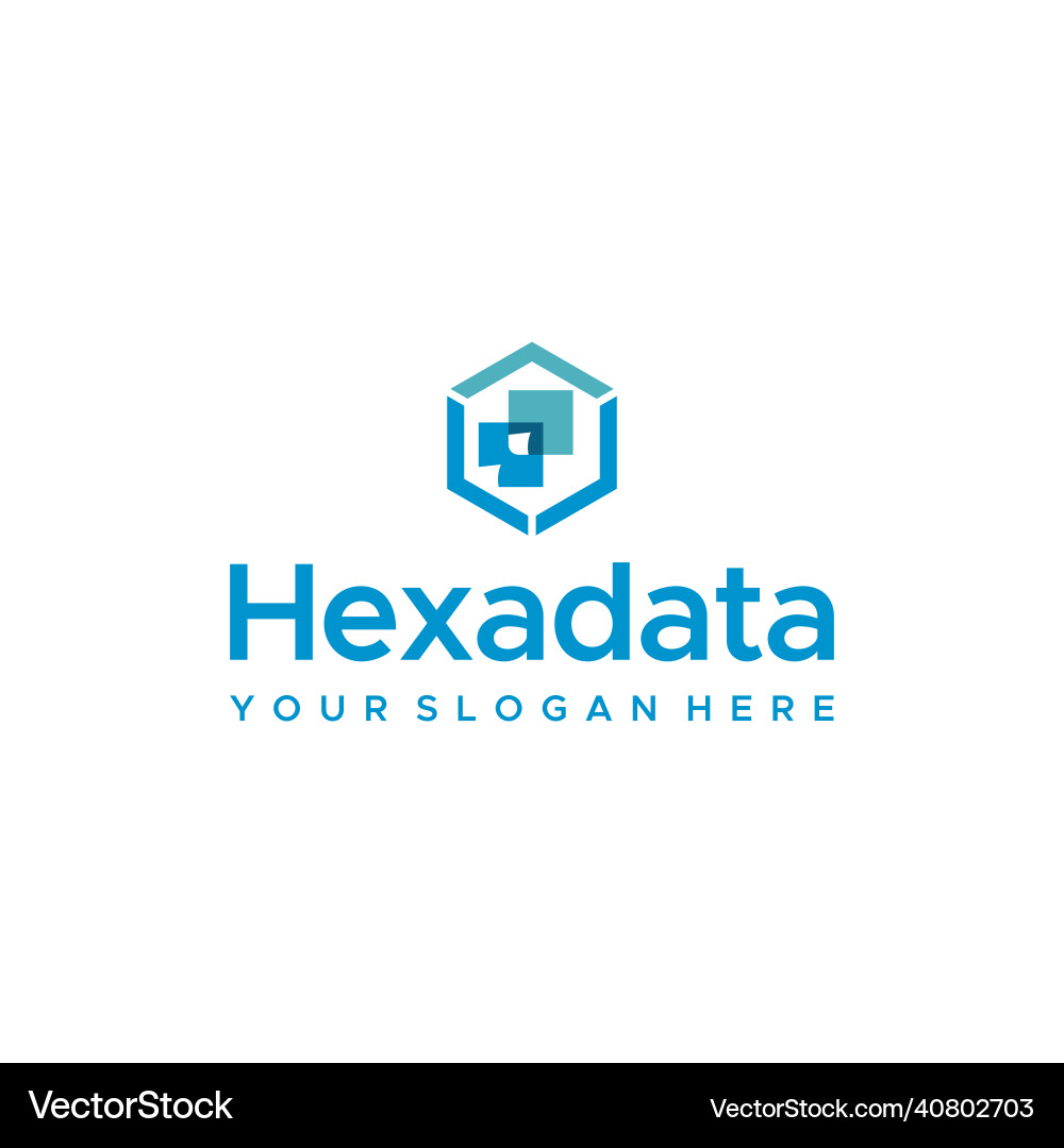 Minimalist hexa data hexagon notepad logo design Minimalist hexa data hexagon notepad logo design Vector Image
