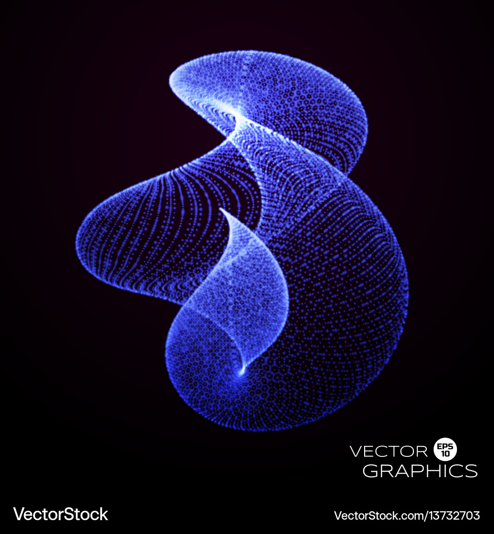 Particle Network 3D vector image