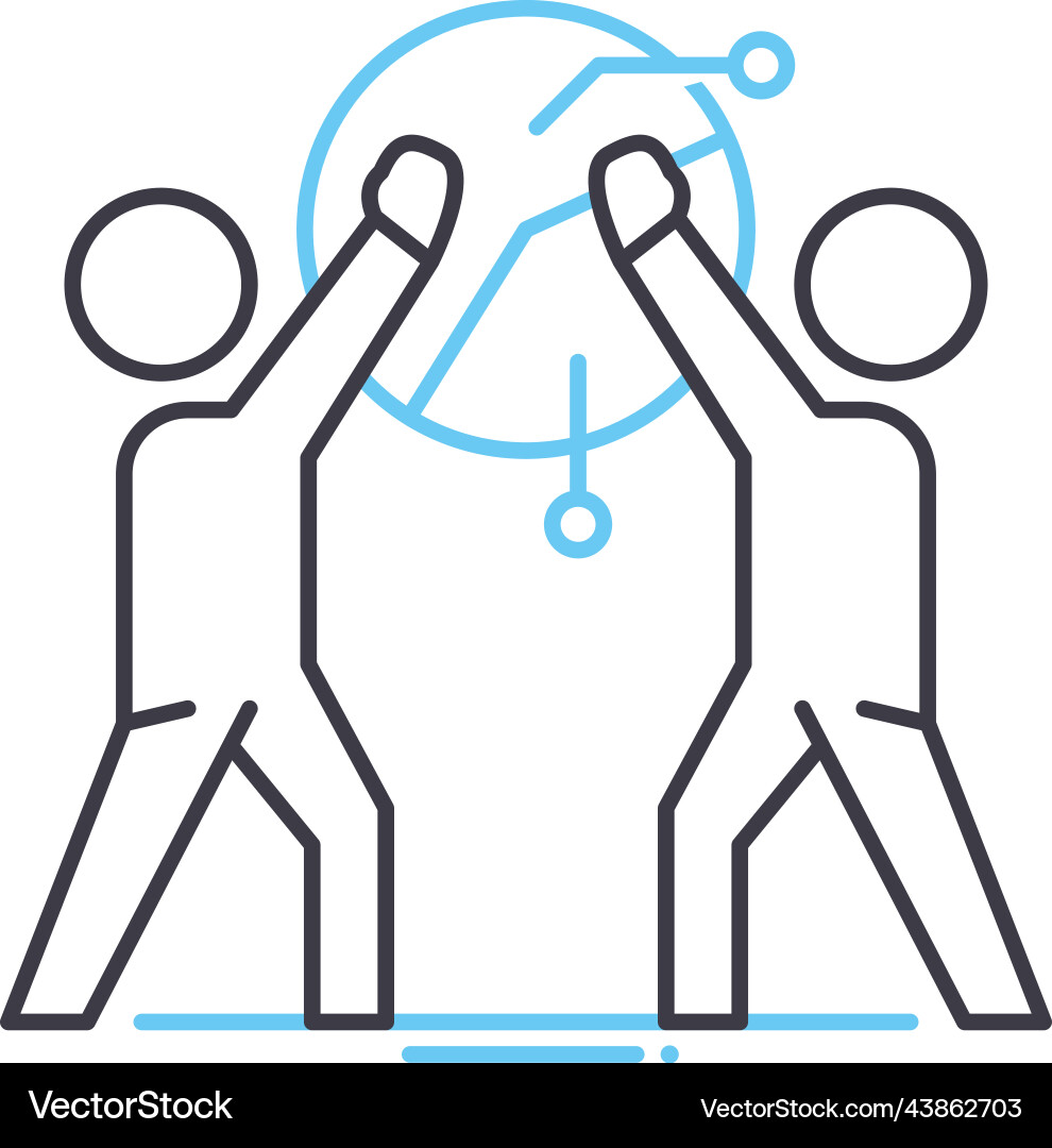 Resource allocation line icon outline symbol Resource allocation line icon outline symbol Vector Image