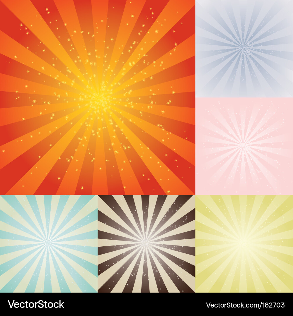 Retro Burst Background Vector Image