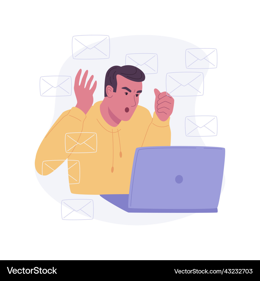 Spam isolated cartoon Spam isolated cartoon vector image