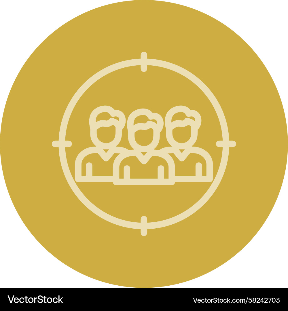 Targeting Line Icon - Multi Color Vector Image