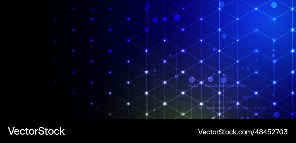 Technology banner design with hexagons abstract Technology banner design with hexagons abstract vector image