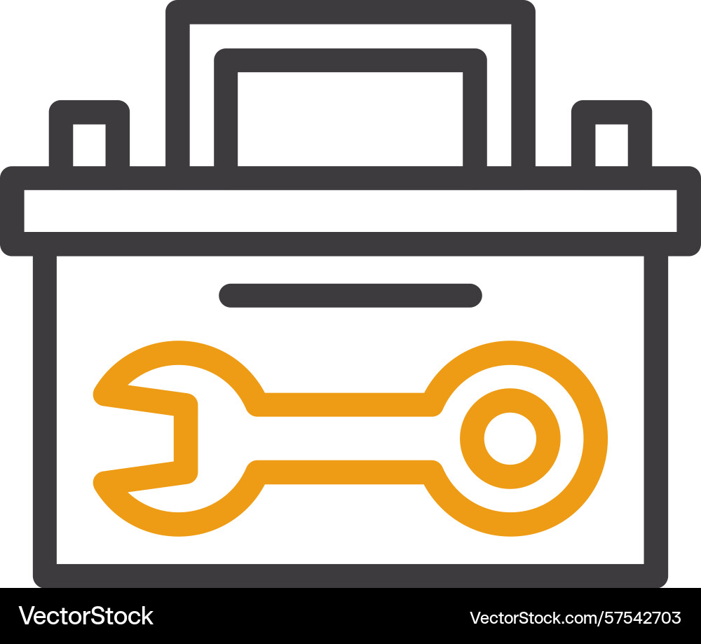 Toolbox two color icon Vector Image