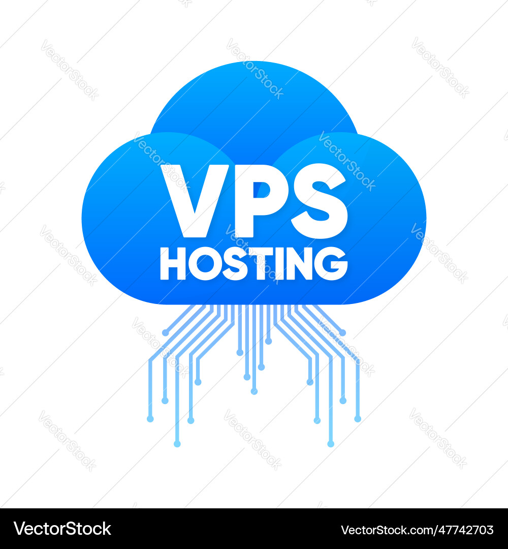 Vps Hosting virtuellen privaten Server-Web Vps Hosting virtuellen privaten Server-Web vektorbild