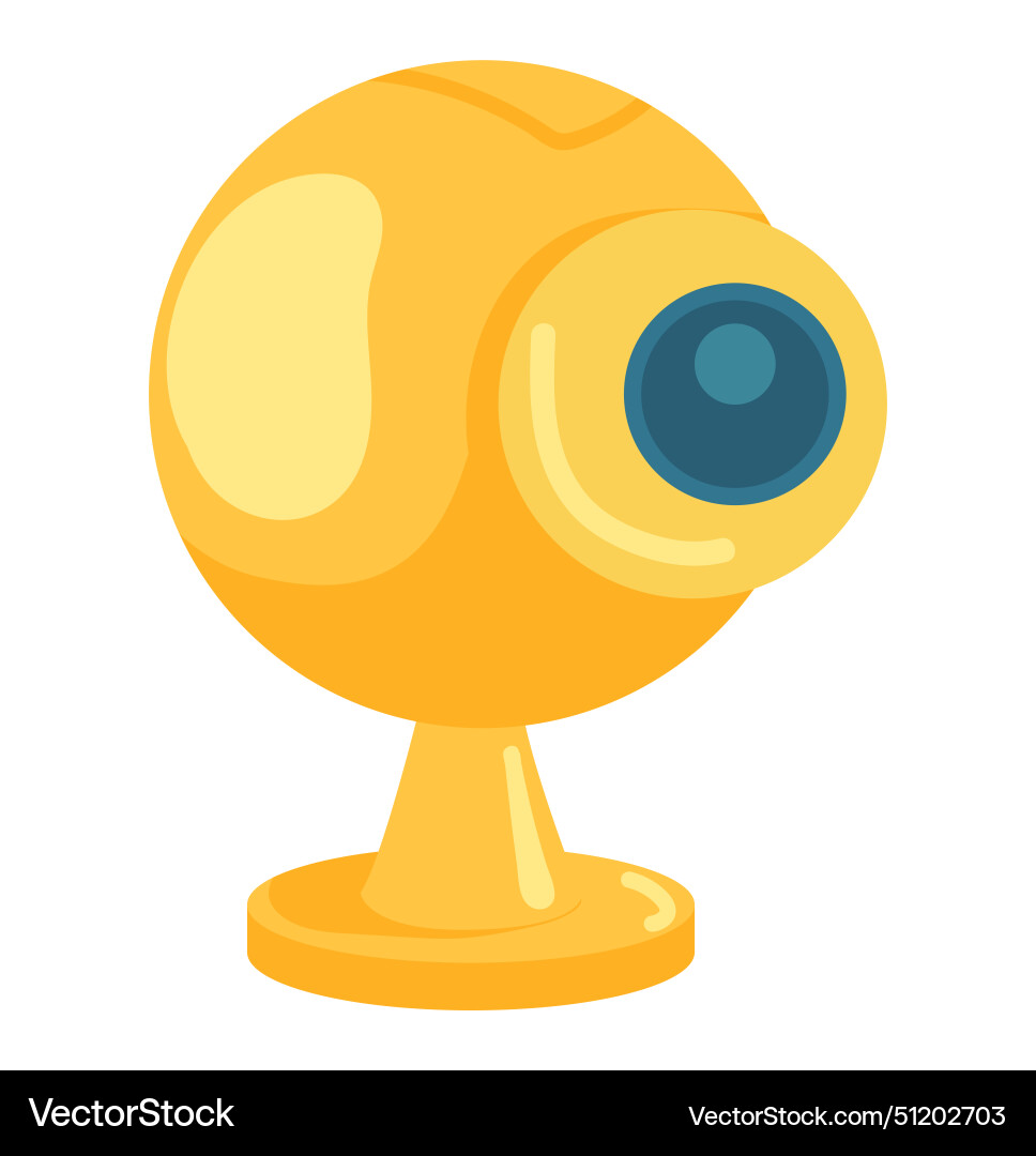 Web camera in flat design online webcam Royalty Free Vector