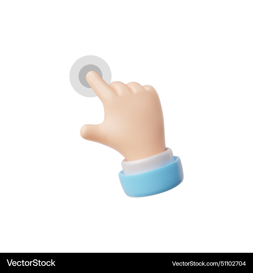 3d hand gesture for touch interfaces Vector Image