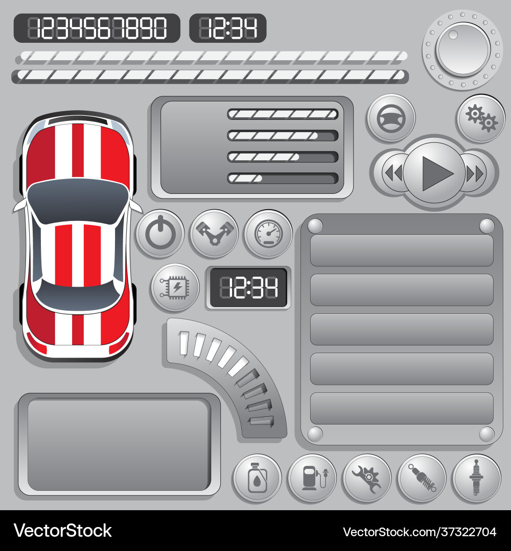 A set user interface elements A set user interface elements vector image