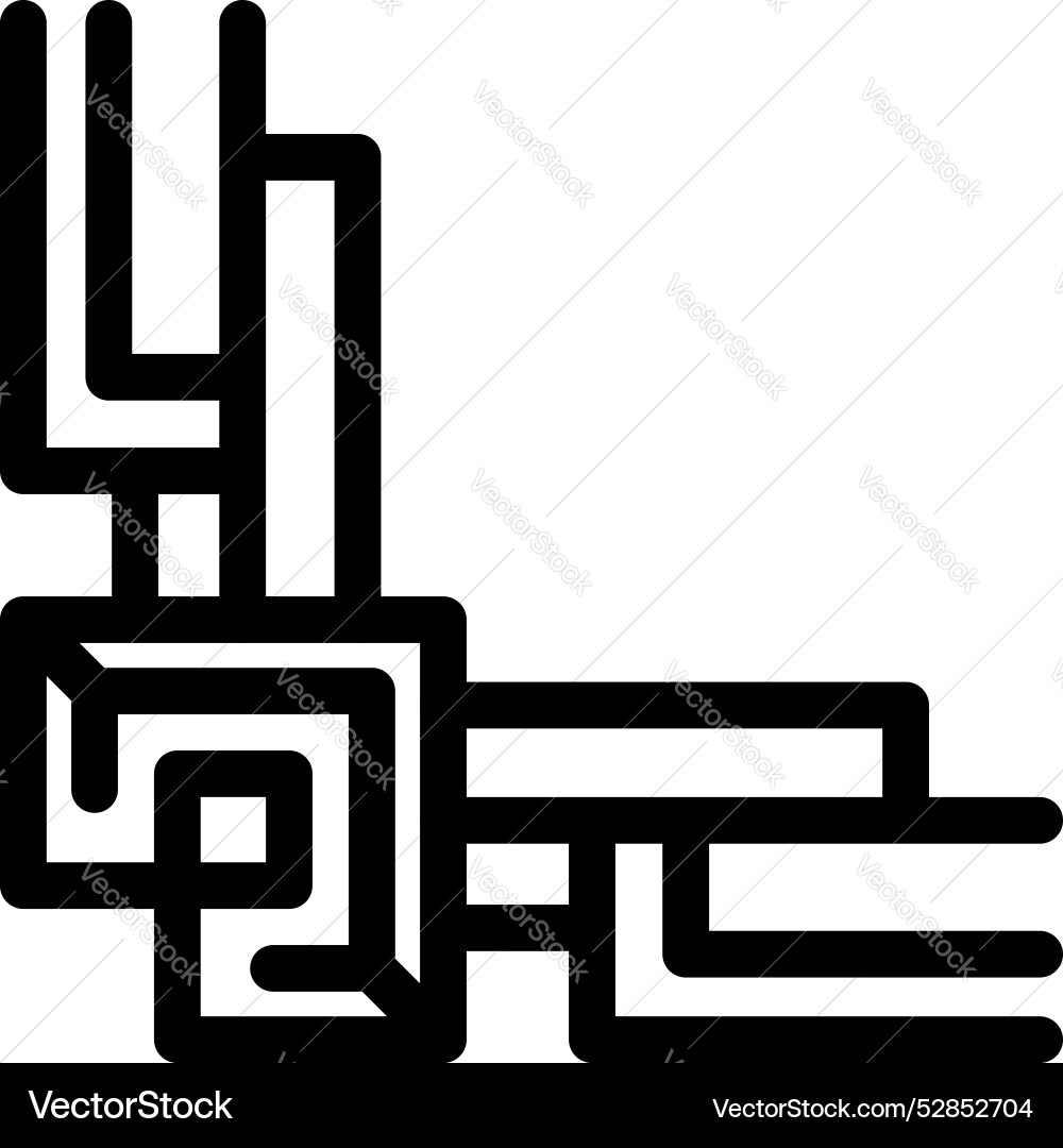 Abstract geometric design element forming a right Abstract geometric design element forming a right vector image