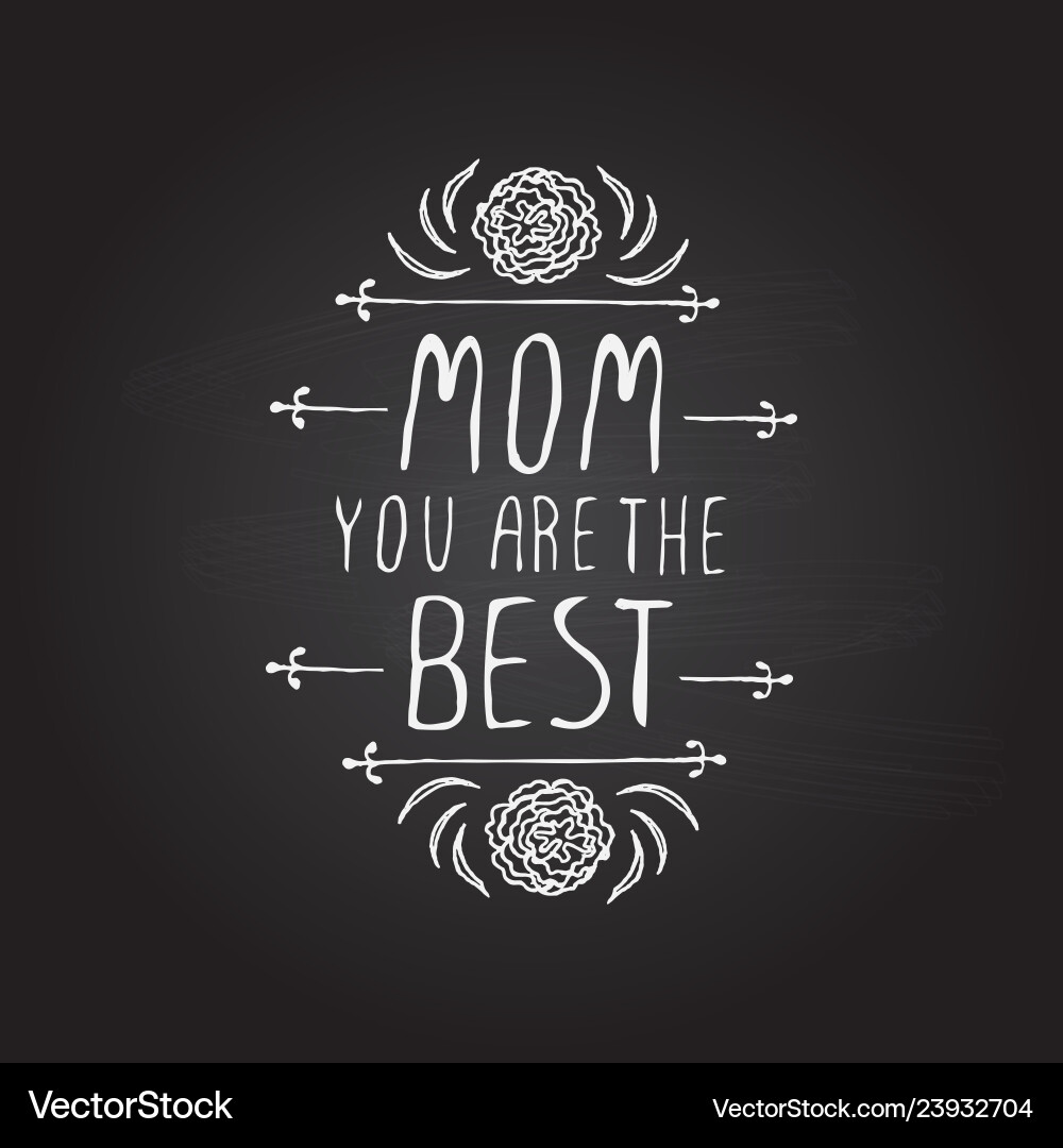 Happy mother s day handlettering element Happy mother s day handlettering element vector image