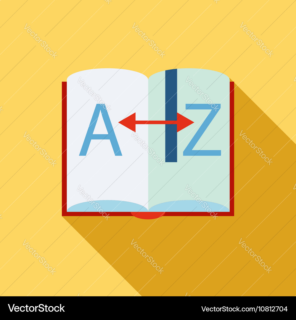 Learning foreign languages icon flat style Vector Image