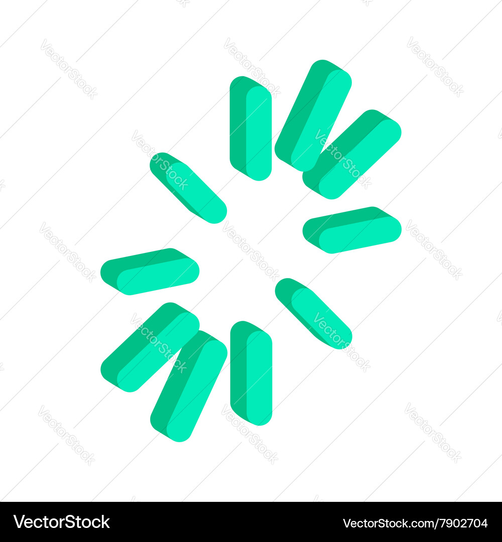Loading circle sign icon isometric 3d style vector image