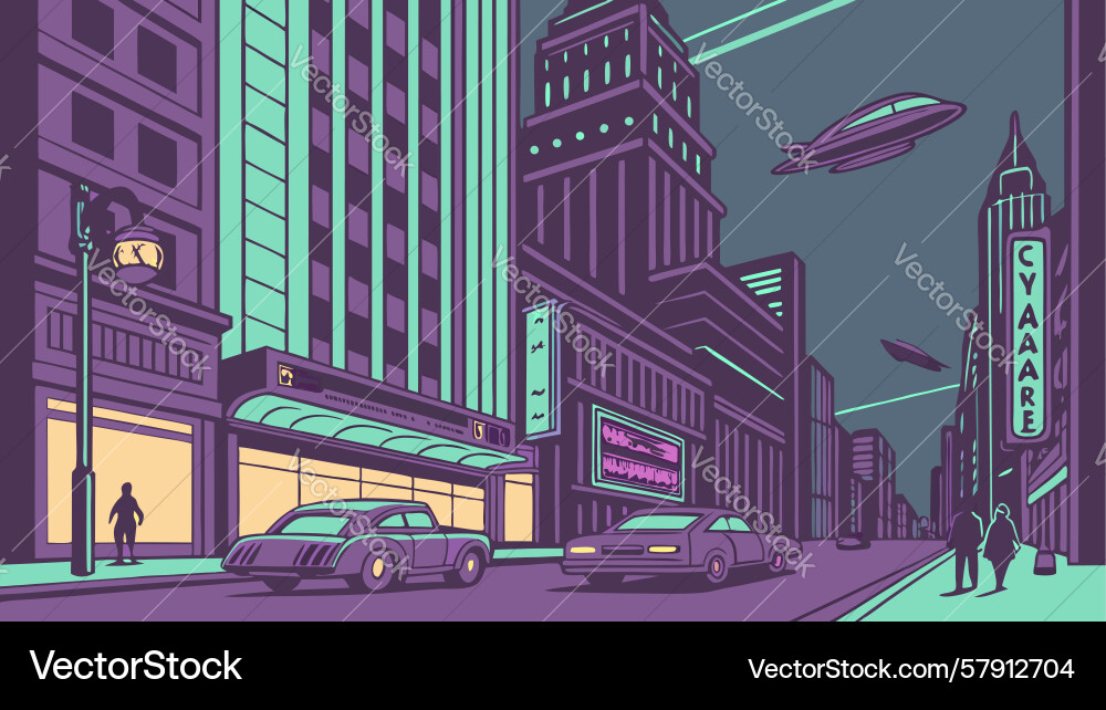 Modern server room with rows of data racks design vector image