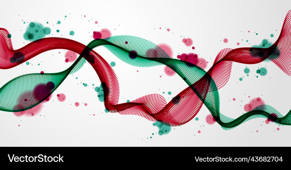 Mutual array of particles flowing double dynamic vector image