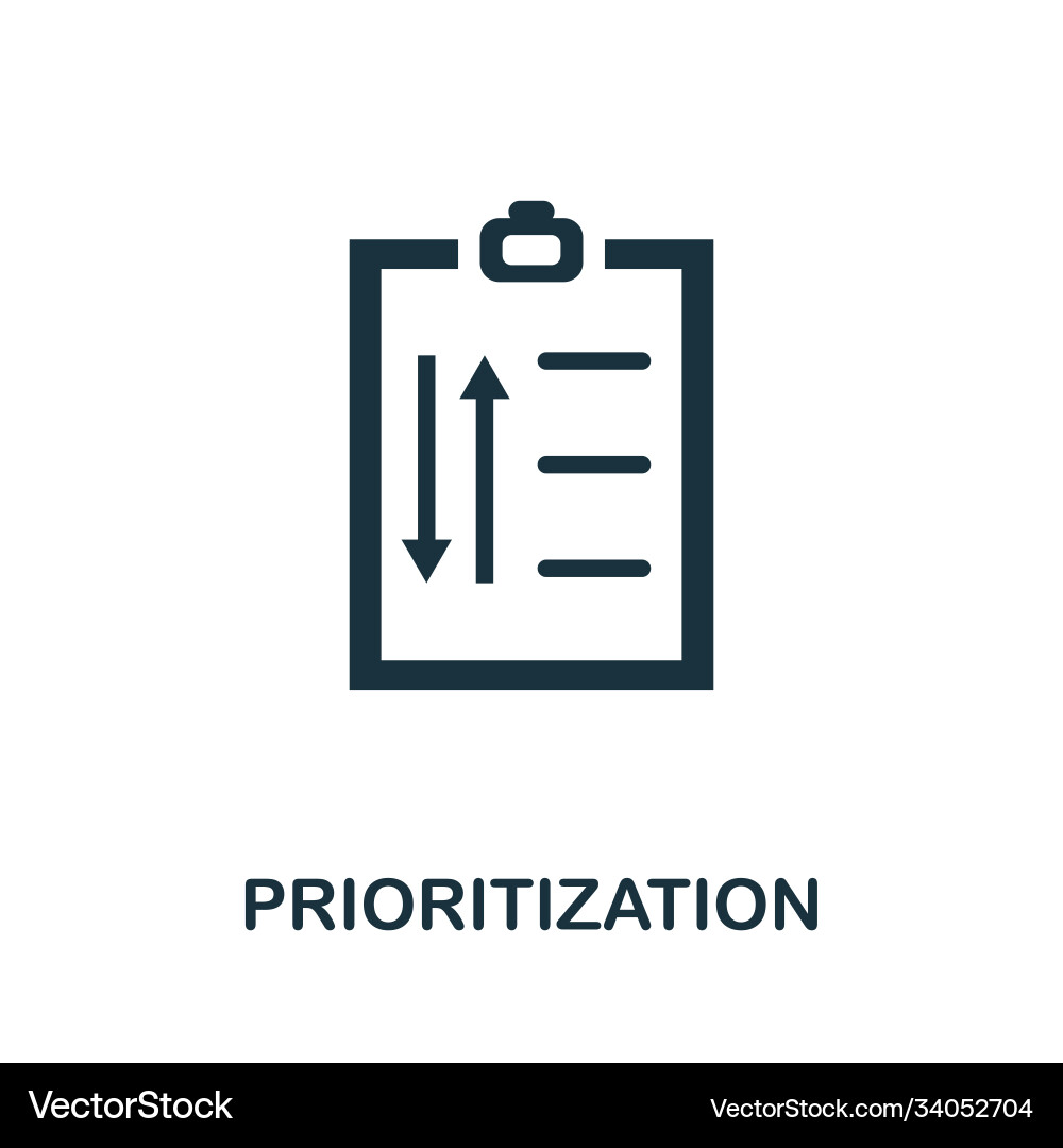 Prioritization Icon - Simple Element vector image