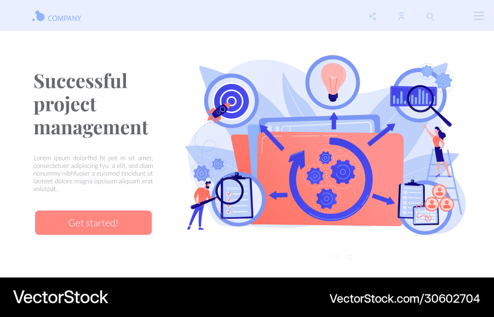Project Management & Workflow Concept vector image