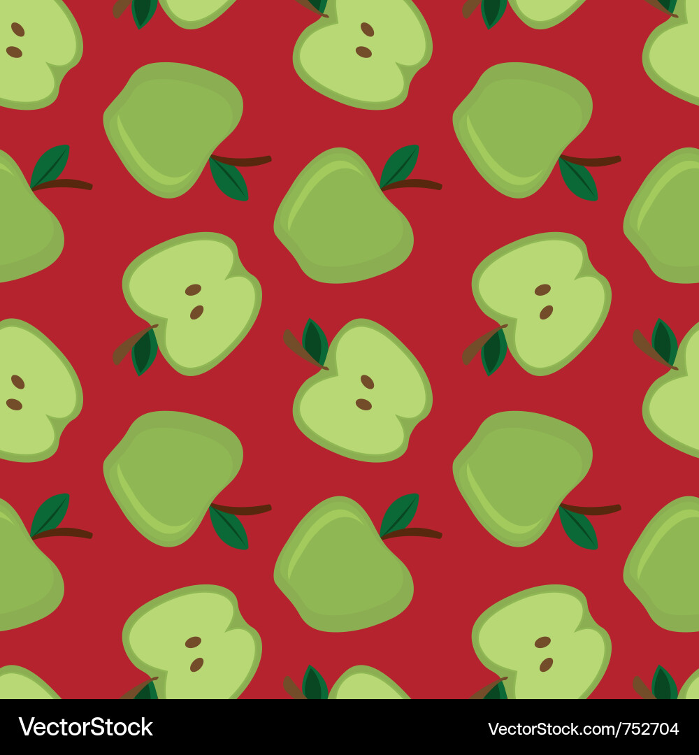 Seamless apple pattern Vector Image