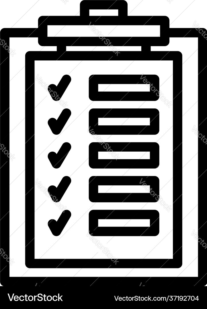 Technical check list icon outline style Technical check list icon outline style Vector Image