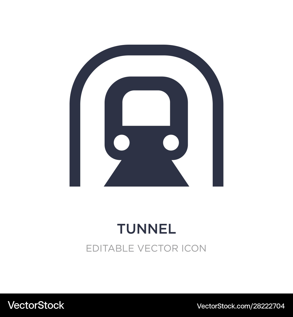 Tunnel icon on white background simple element vector image