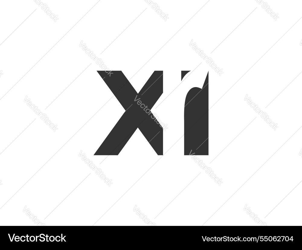 Xr creative geometric initial based modern vector image
